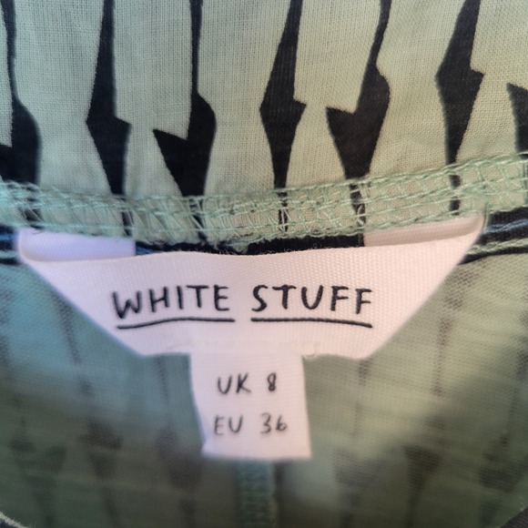 White Stuff Womens Weaver Blouse Top Long Sleeve T Shirt Size 8 Classic Preppy - Picture 2 of 3